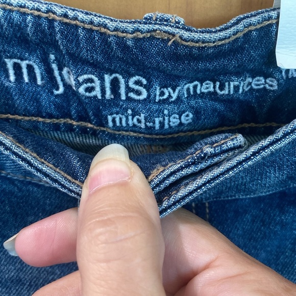 Boho Patchwork Festival Raw Hem Mid Rise Comfort Stretch Denim Shorts - Picture 3 of 6